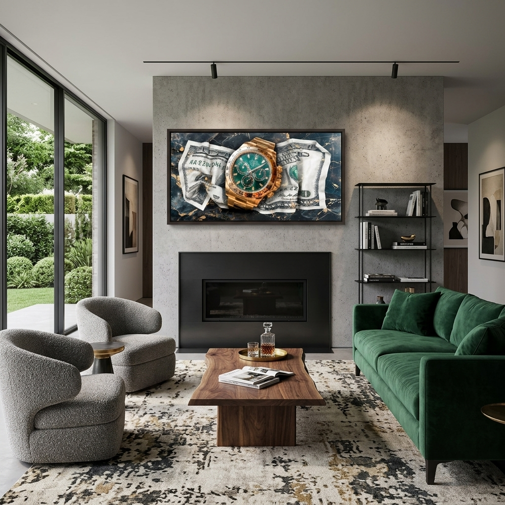 100 $ Pop-Art-Kunstdruck auf Leinwand
