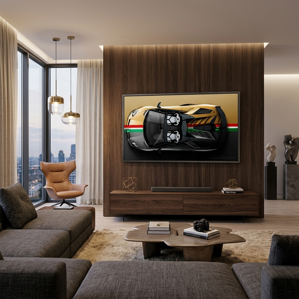 Leinwandbild, Porsche 911, grün, auf grauem Hintergrund