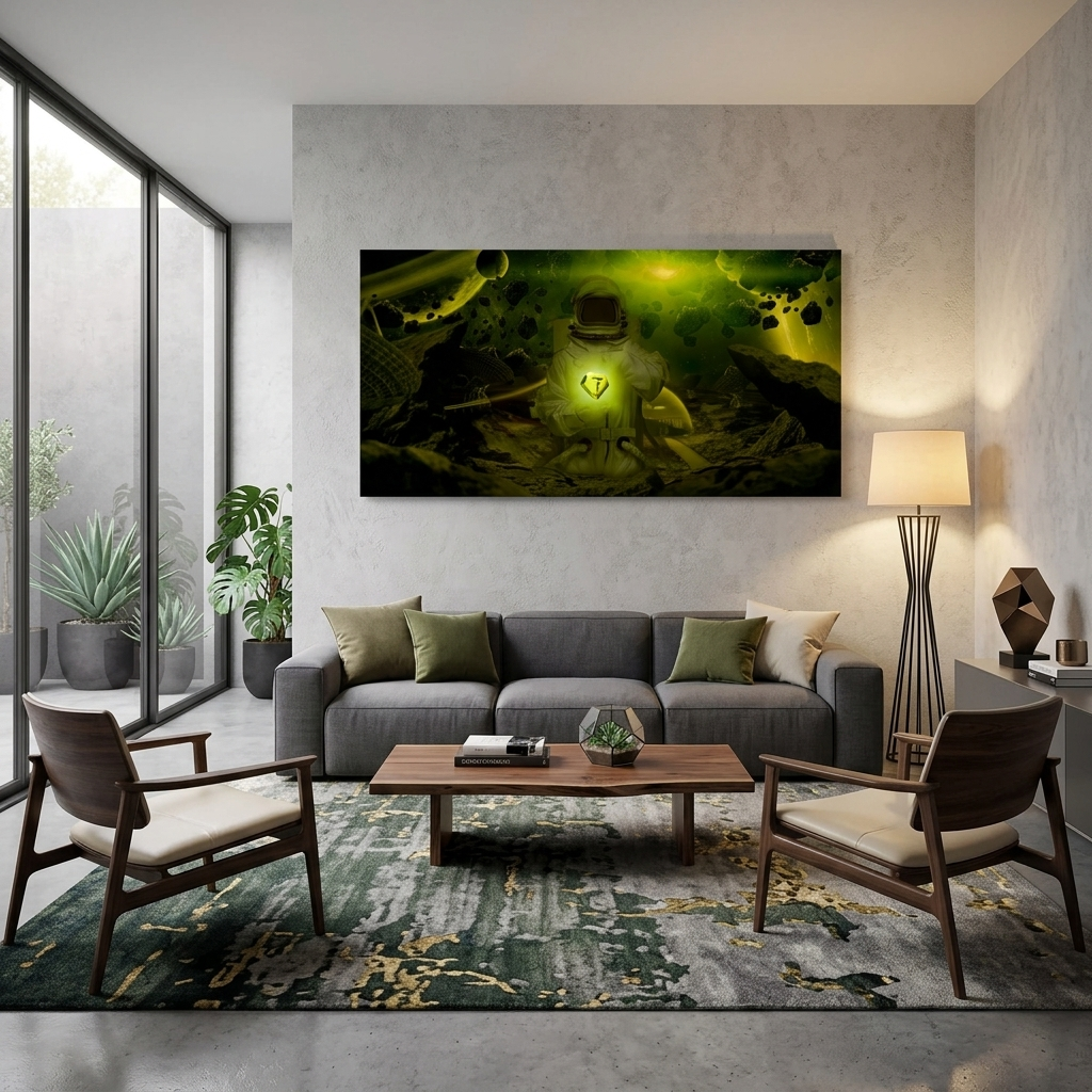 Money cryptocurrencies astronaut Tether USDT Inspirational Canvas Wall Art Print