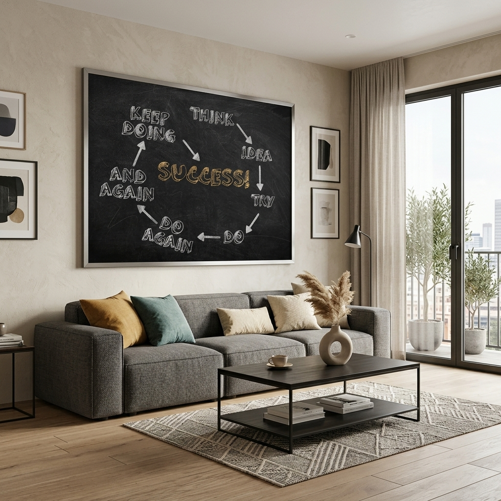 „DON'T STOP KEEP GOING“ – motivierender Kunstdruck auf Leinwand