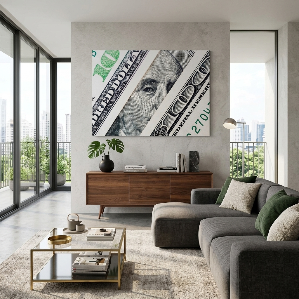 Ins Büro für Motivation $100 Benjamin's View inspirierende Leinwand Wand Kunstdruck