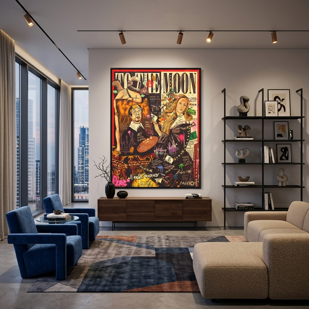 Satoshi Nakamoto Bitcoin Graffiti Magazin Inspirierender Leinwand-Kunstdruck