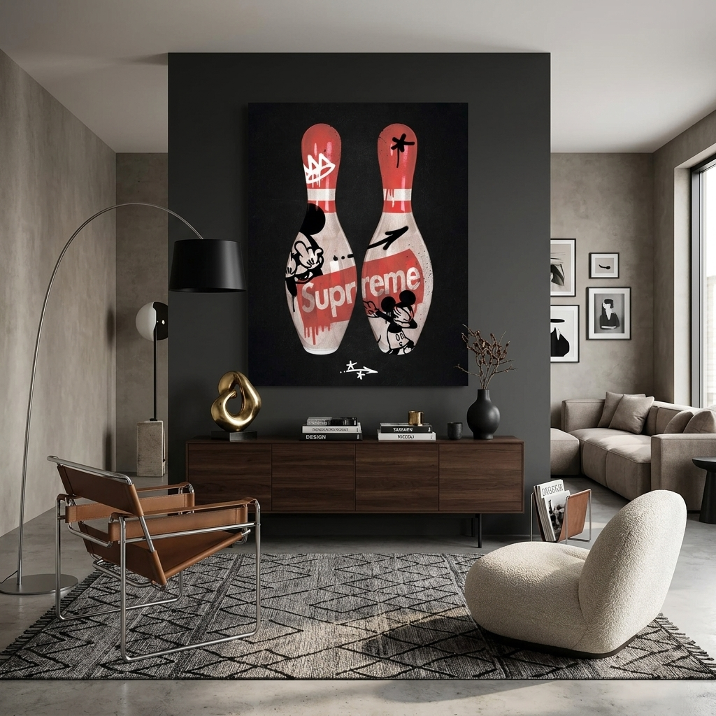 Leinwandbild „Bowling Pin Mickey“