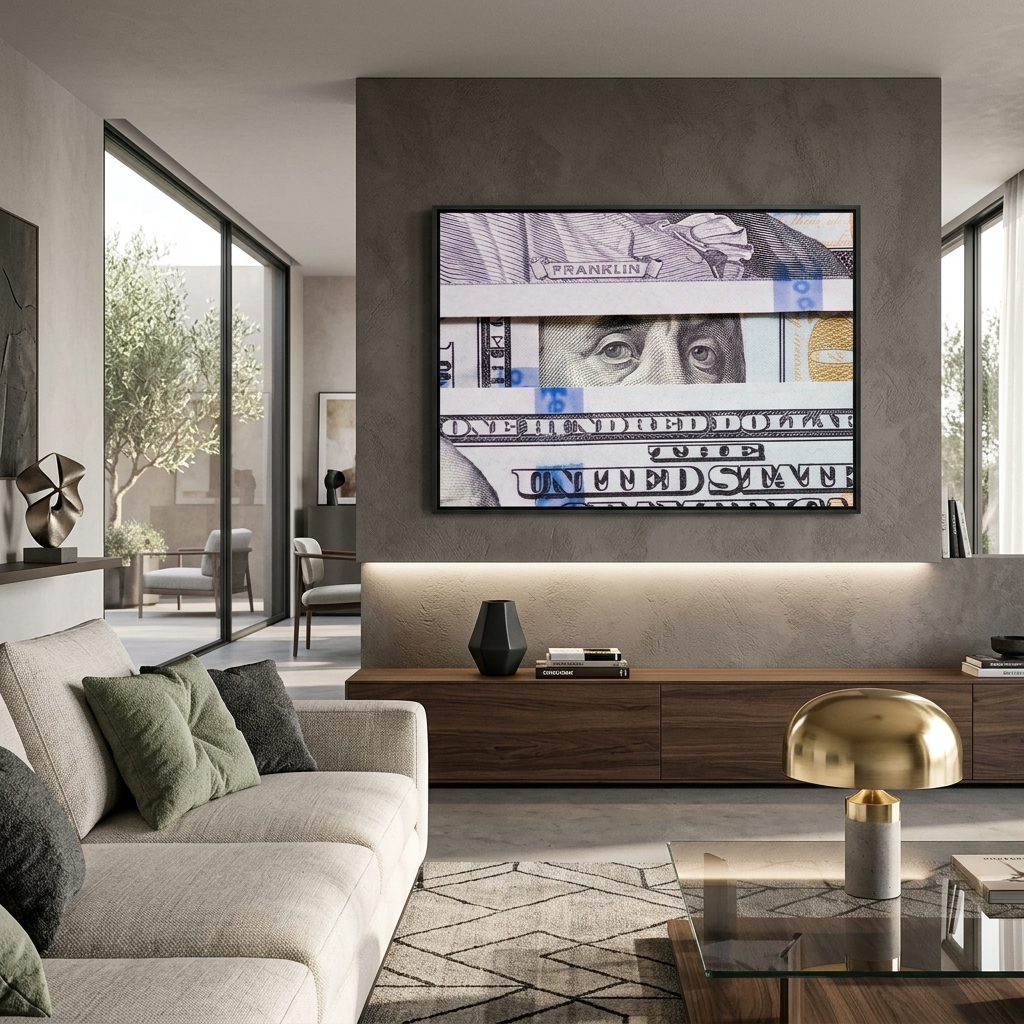 Zur Motivation ins Büro $100 Inspirierender Leinwand-Kunstdruck „Benjamin Franklins Ansicht“