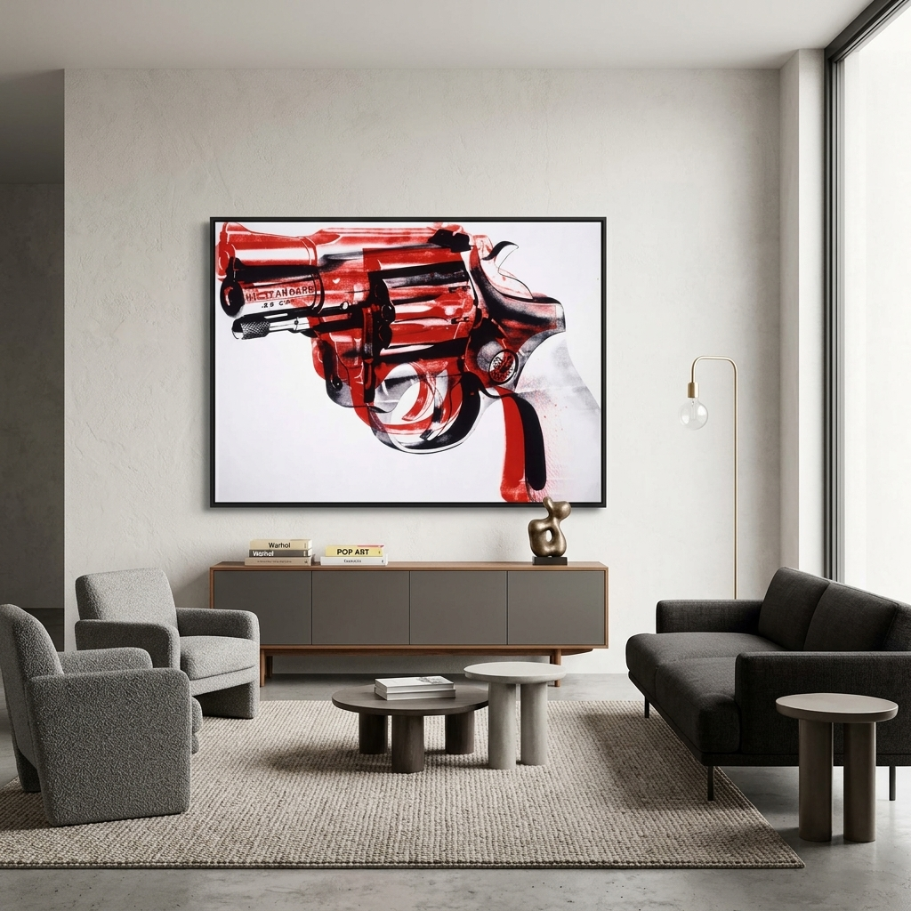 Reproduktion Revolver Reproduktion Leinwand Wand Kunstdruck