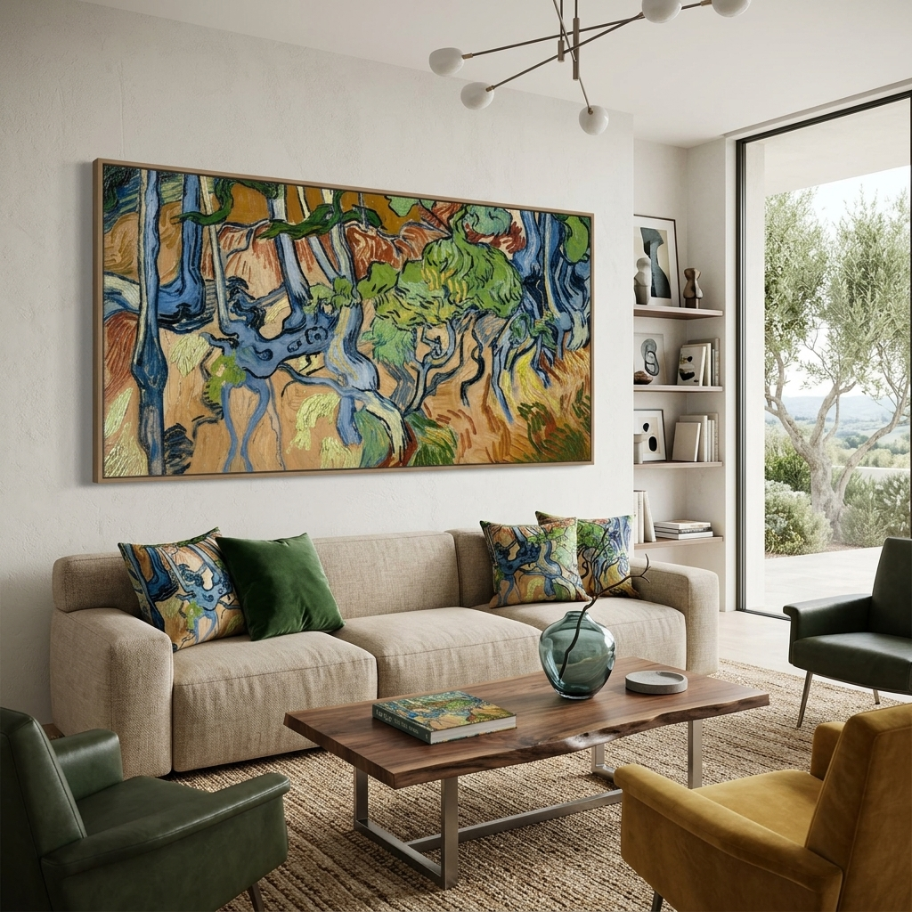 Reproduktion Baumwurzeln Reproduktion Leinwand Wand Kunstdruck