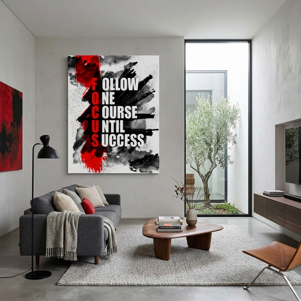 Zur Motivation Fokus Motivierender Leinwand-Kunstdruck