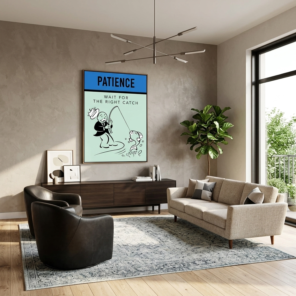 Monopoly Patience Canvas Wall Art Print