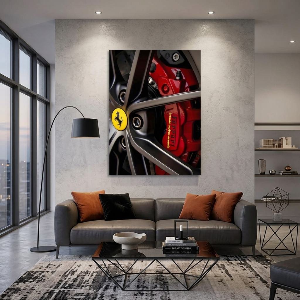 Leinwandbild „Ferrari-Radauto“