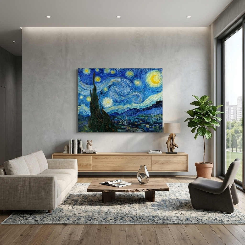 Reproduktion Sternennacht Reproduktion Leinwand Wand Kunstdruck