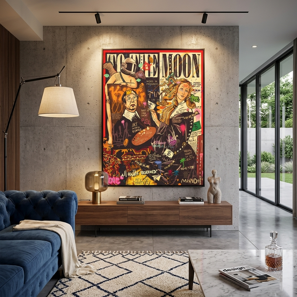 Satoshi Nakamoto Bitcoin Graffiti Magazin Inspirierender Leinwand-Kunstdruck