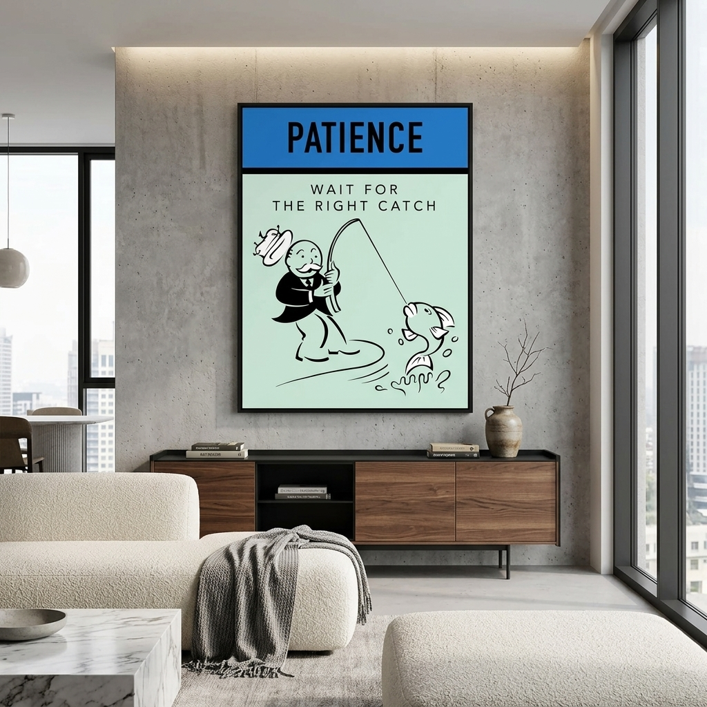 Monopoly Patience Canvas Wall Art Print