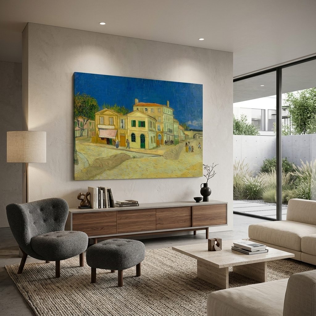 Reproduktion Gelbes Haus Reproduktion Leinwand Wand Kunstdruck