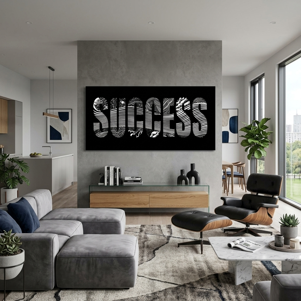 For Motivation Success Motivational Canvas Wall Art Print