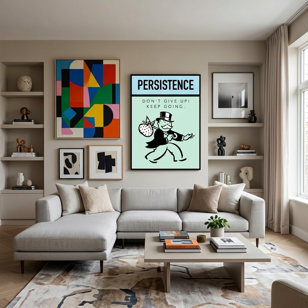 Monopoly Persistence Canvas Wall Art Print