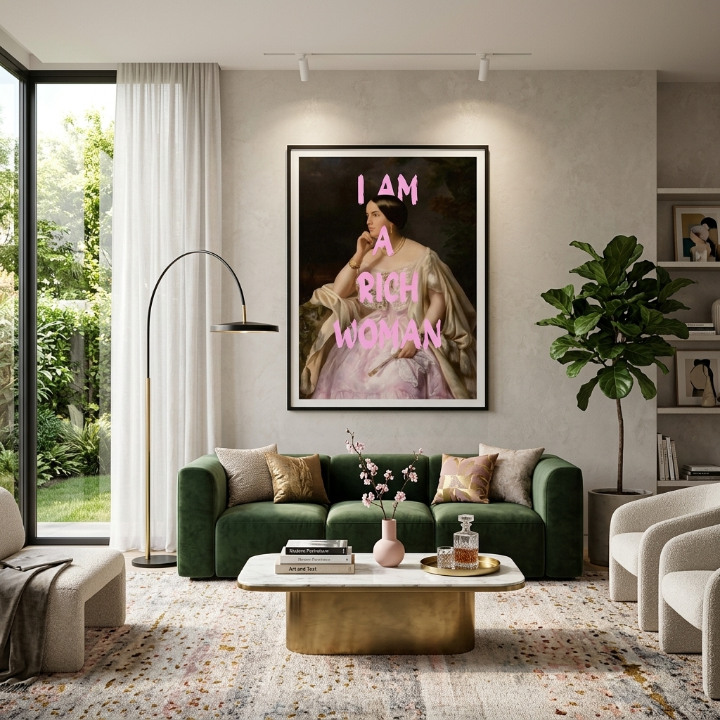 Kunstdruck auf Leinwand, Harriet Howard. Ich bin eine reiche Frau