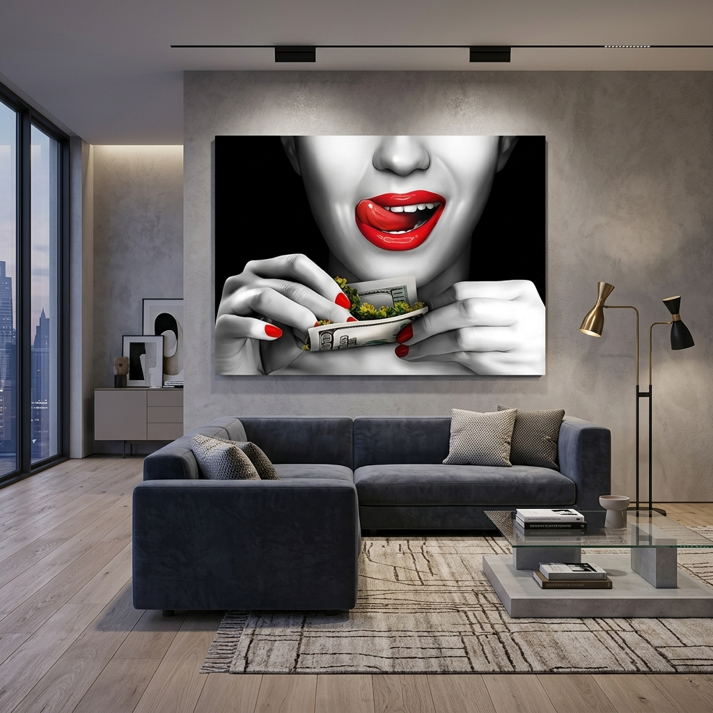 „DON'T STOP KEEP GOING“ – motivierender Kunstdruck auf Leinwand