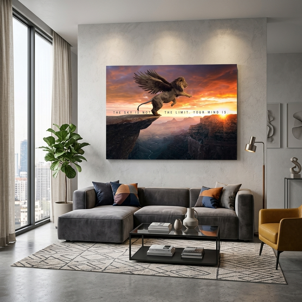 „DON'T STOP KEEP GOING“ – motivierender Kunstdruck auf Leinwand