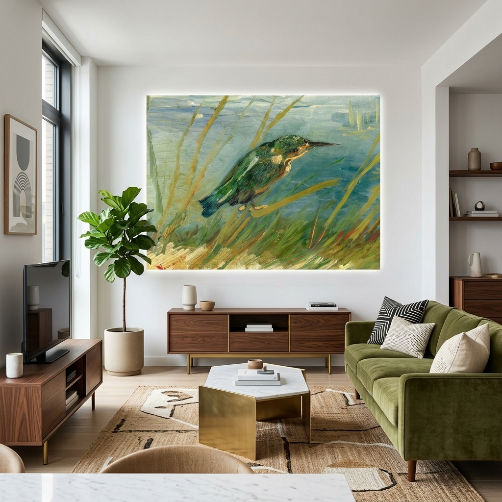 Reproduktion Eisvogel Reproduktion Leinwand Wand Kunstdruck