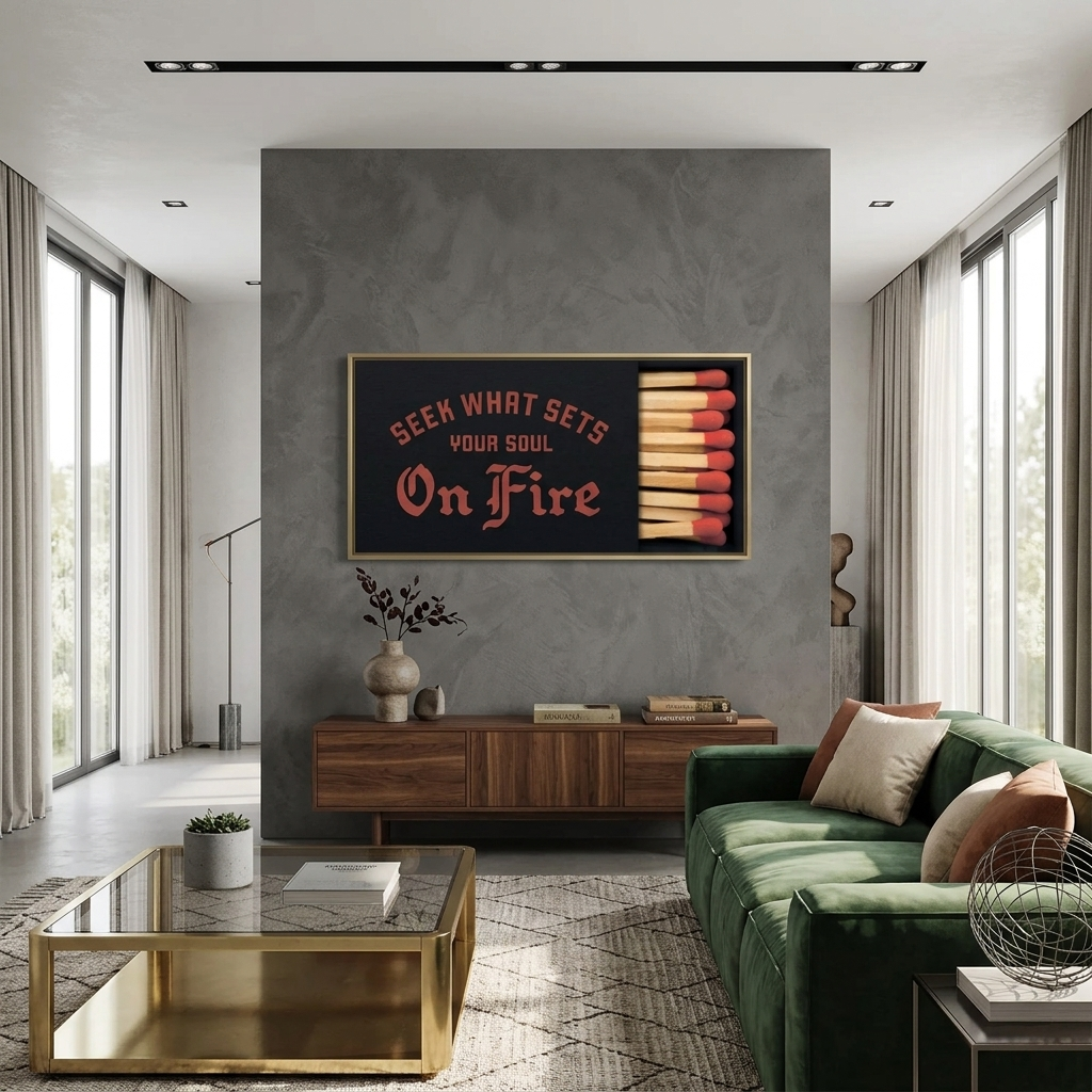 Zur Motivation Streichhölzer rot Motivations Leinwand Wand Kunstdruck