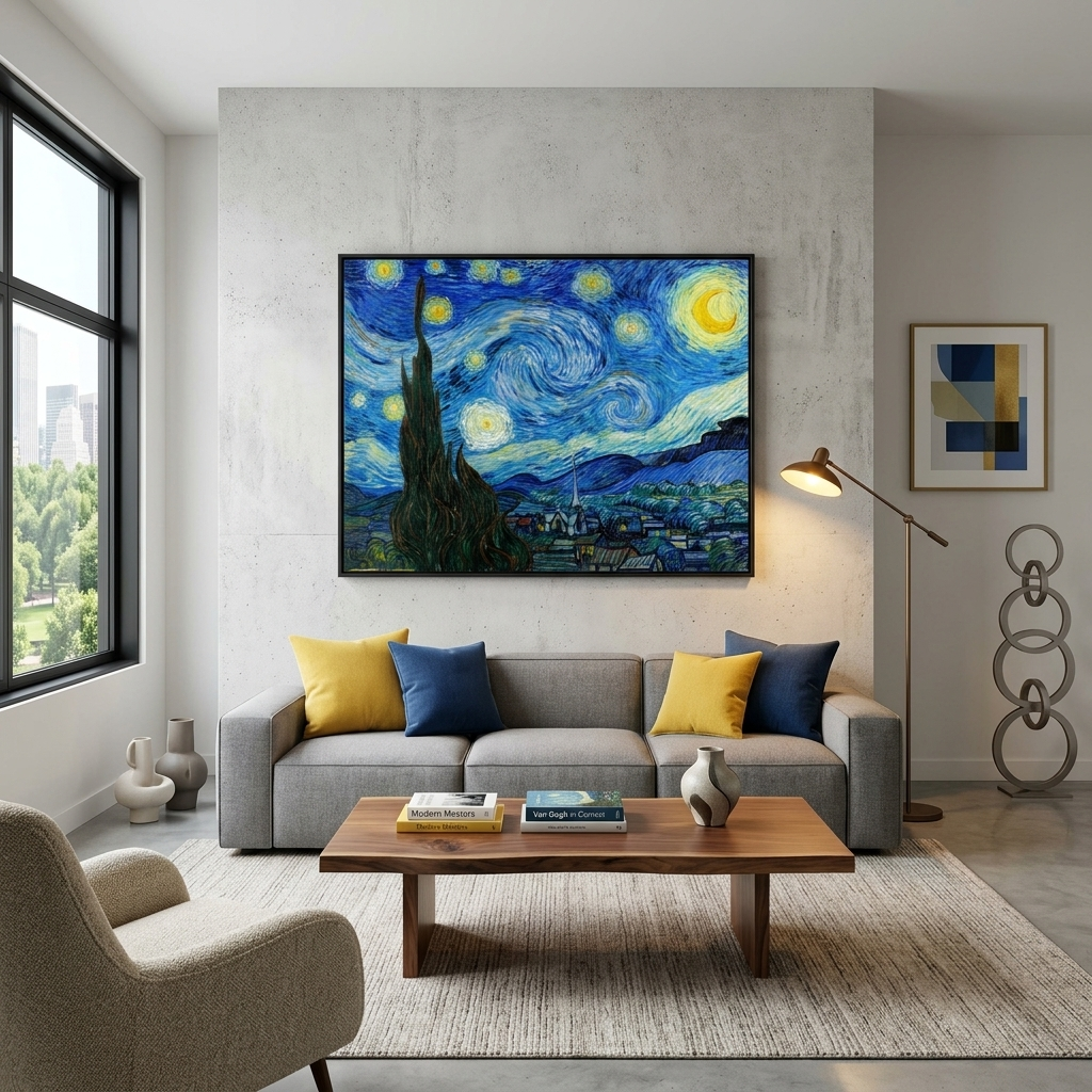 Reproduktion Sternennacht Reproduktion Leinwand Wand Kunstdruck
