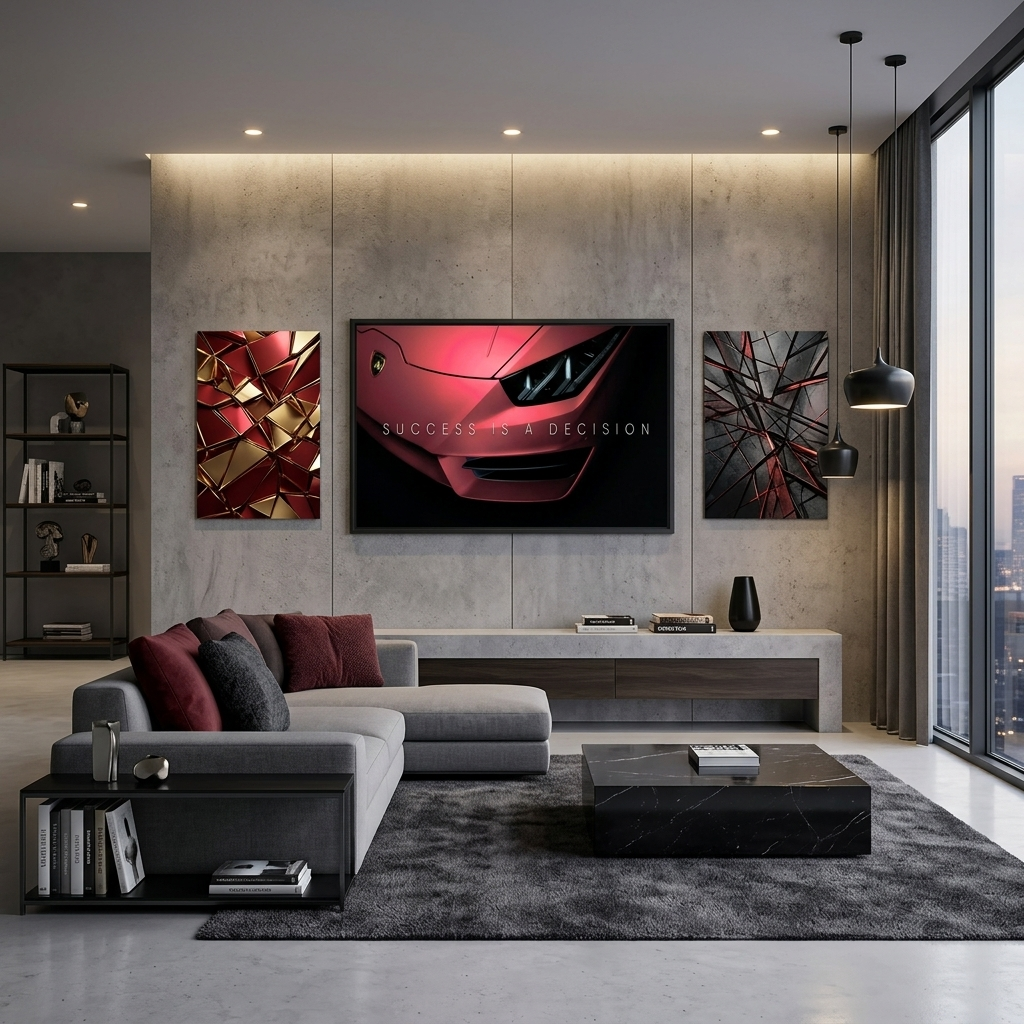 Erfolg zu motivieren ist eine Entscheidung Lamborghini Motivierender Leinwand-Kunstdruck
