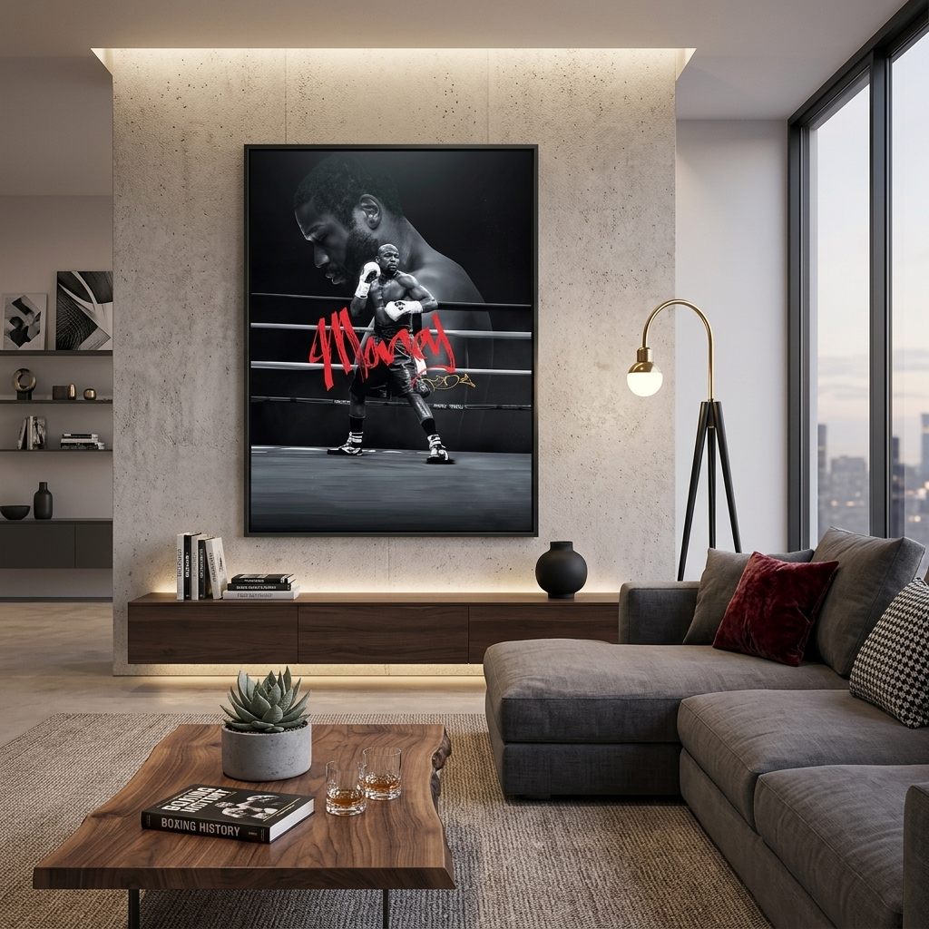 Kunstdruck auf Leinwand, Boxer Floyd Mayweather