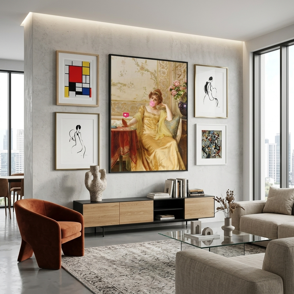 Leinwandbild Eleganz mit Kaugummi und Ähnlichem