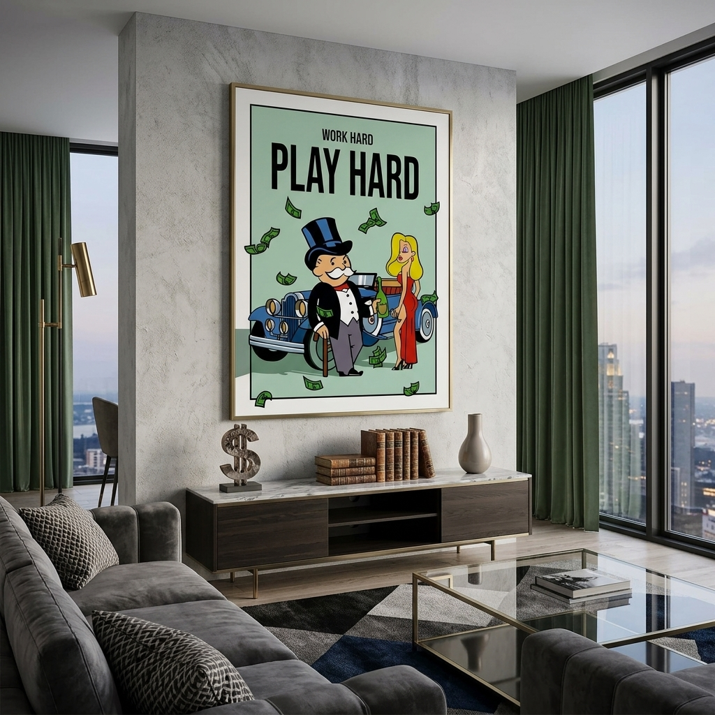 Monopoly Grown-up Play Canvas Wall Art Print
