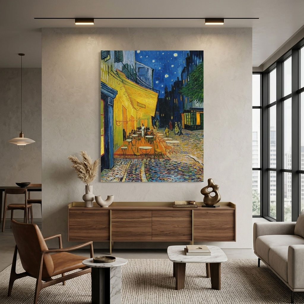 Cafe, Nachtterrasse von Vincent van Gogh, Reproduktion auf Leinwand, Kunstdruck