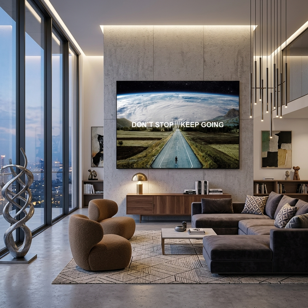 „DON'T STOP KEEP GOING“ – motivierender Kunstdruck auf Leinwand
