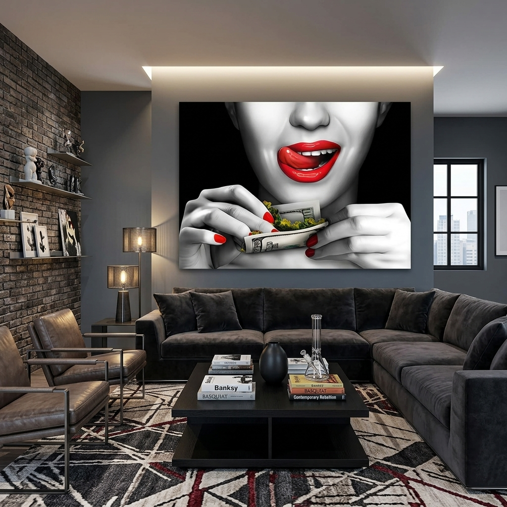 „DON'T STOP KEEP GOING“ – motivierender Kunstdruck auf Leinwand