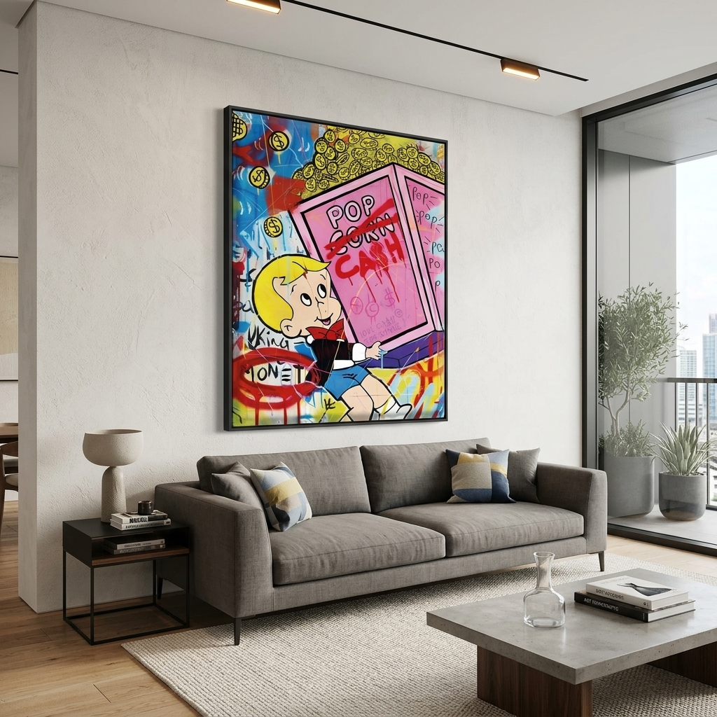 Monopoly Pop Cash Canvas Wall Art Print