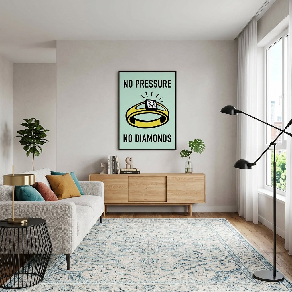 Monopoly No pressure Canvas Wall Art Print