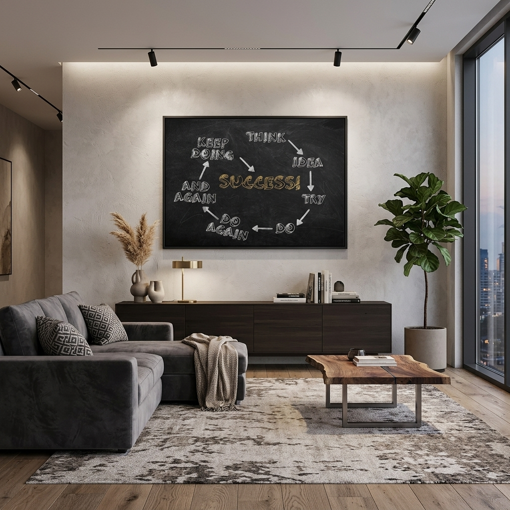 „DON'T STOP KEEP GOING“ – motivierender Kunstdruck auf Leinwand