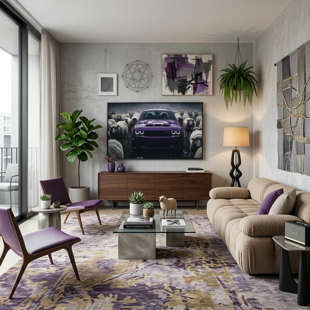 Leinwandbild, Porsche 911, grün, auf grauem Hintergrund
