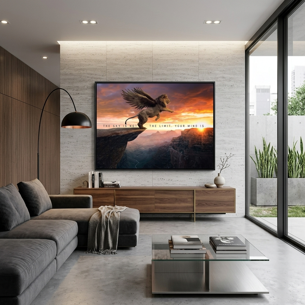 „DON'T STOP KEEP GOING“ – motivierender Kunstdruck auf Leinwand