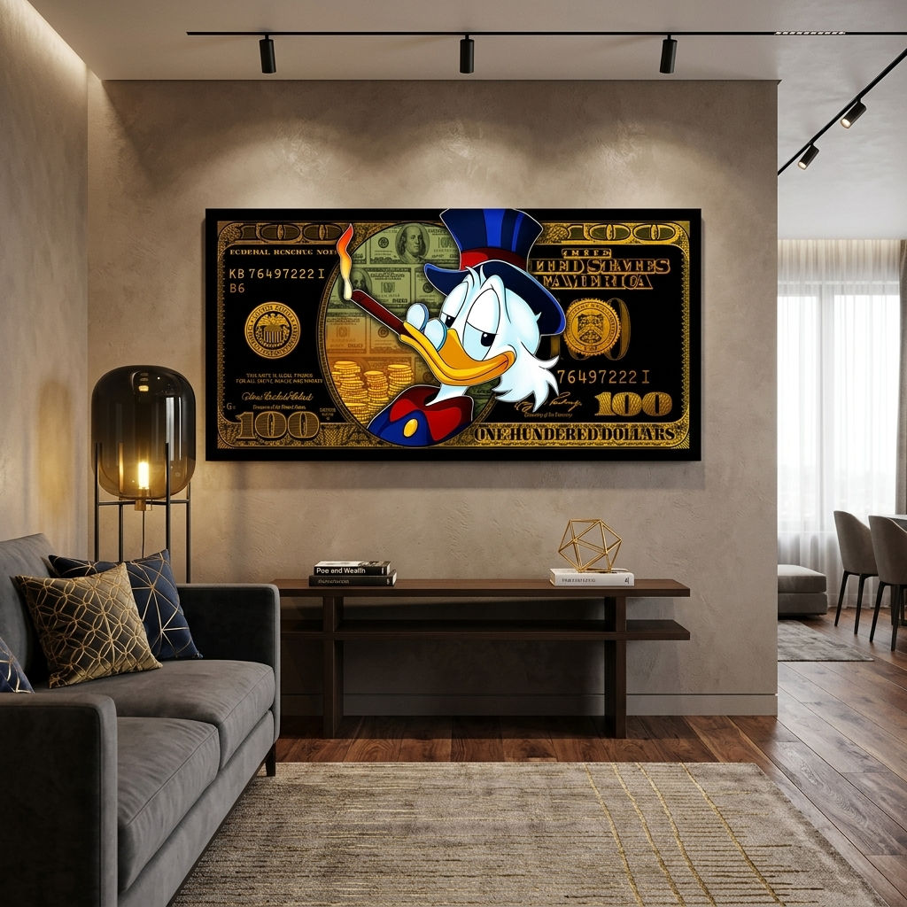 100 $ Pop-Art-Kunstdruck auf Leinwand