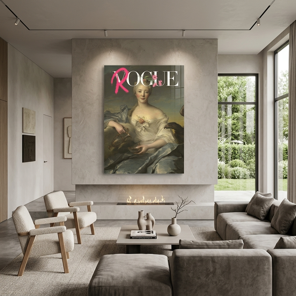 Kunstdruck auf Leinwand, Madame de Pompadour. Rogue