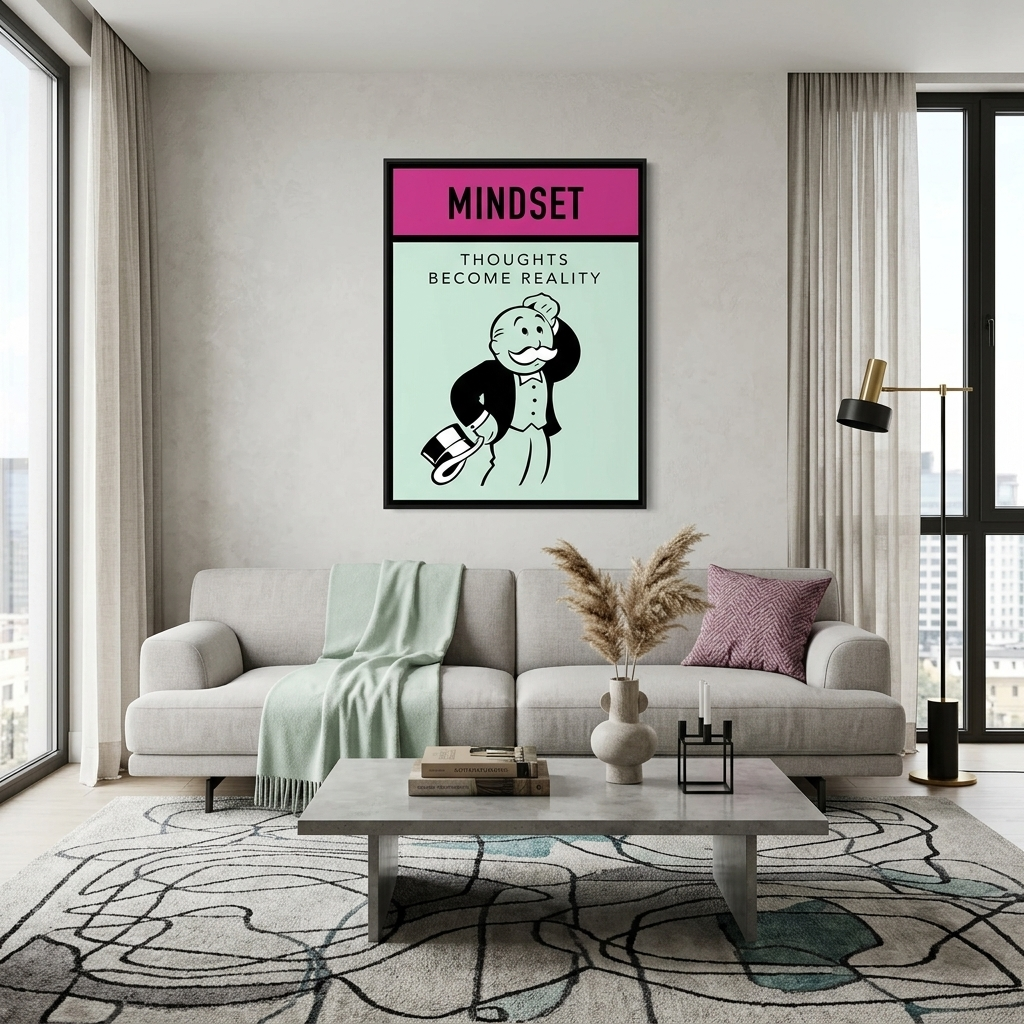 Monopoly Mindset Canvas Wall Art Print
