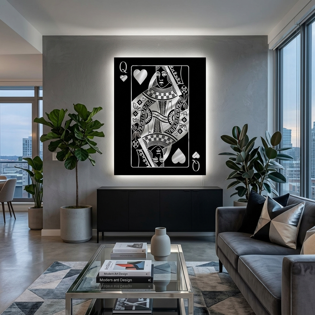 Um Königin Silber motivierende Leinwand Wand Kunstdruck