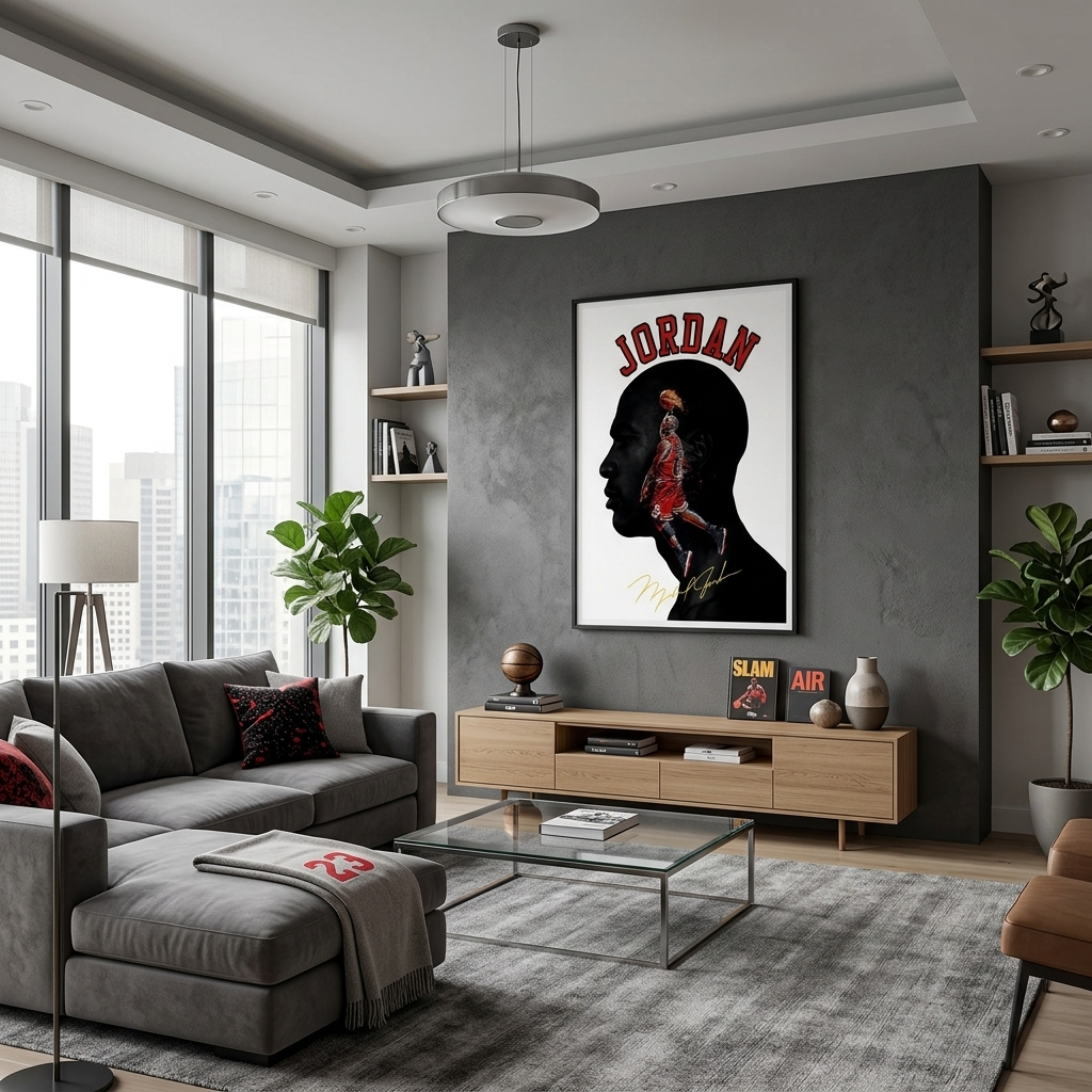 Leinwandbild „Basketballspieler Michael Jordan“