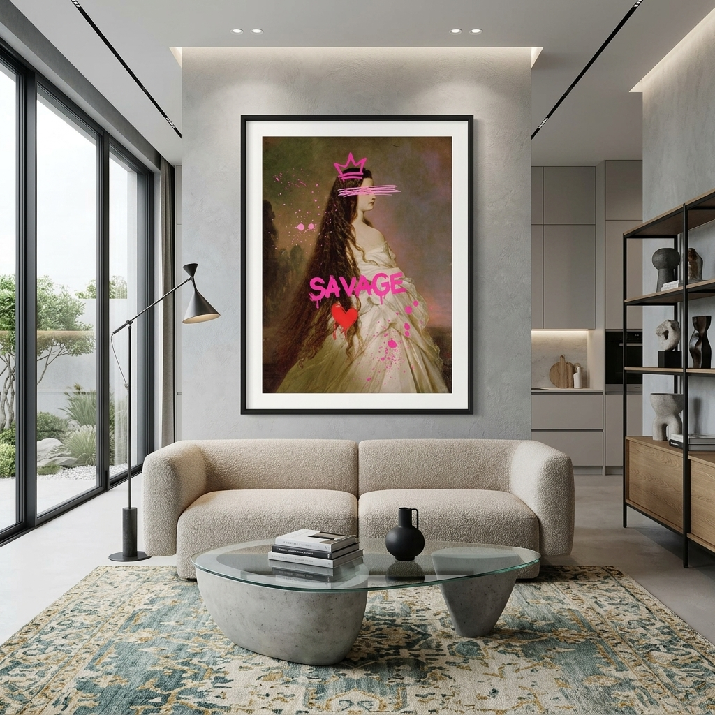 Kunstdruck auf Leinwand, Elisabeth von Bayern. Savage