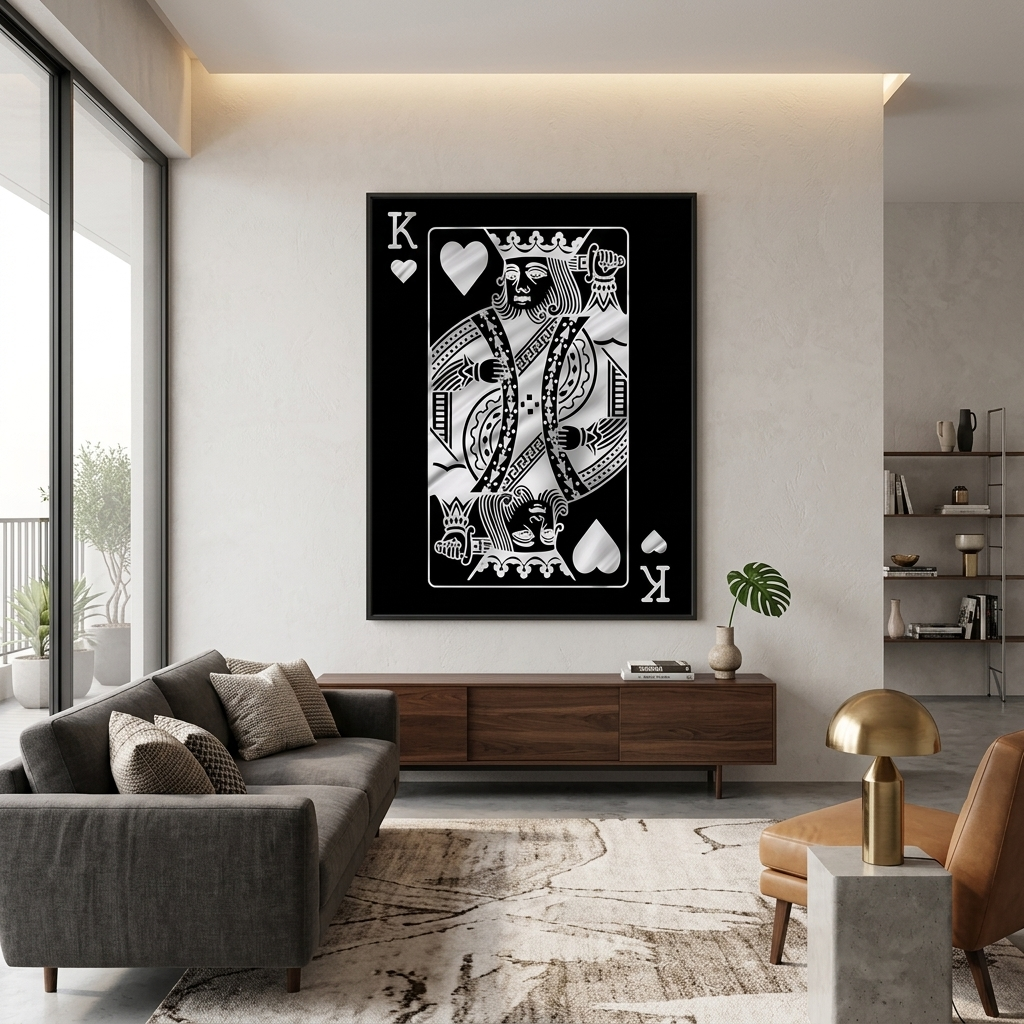 Um König Silber motivierende Leinwand Wand Kunstdruck zu motivieren
