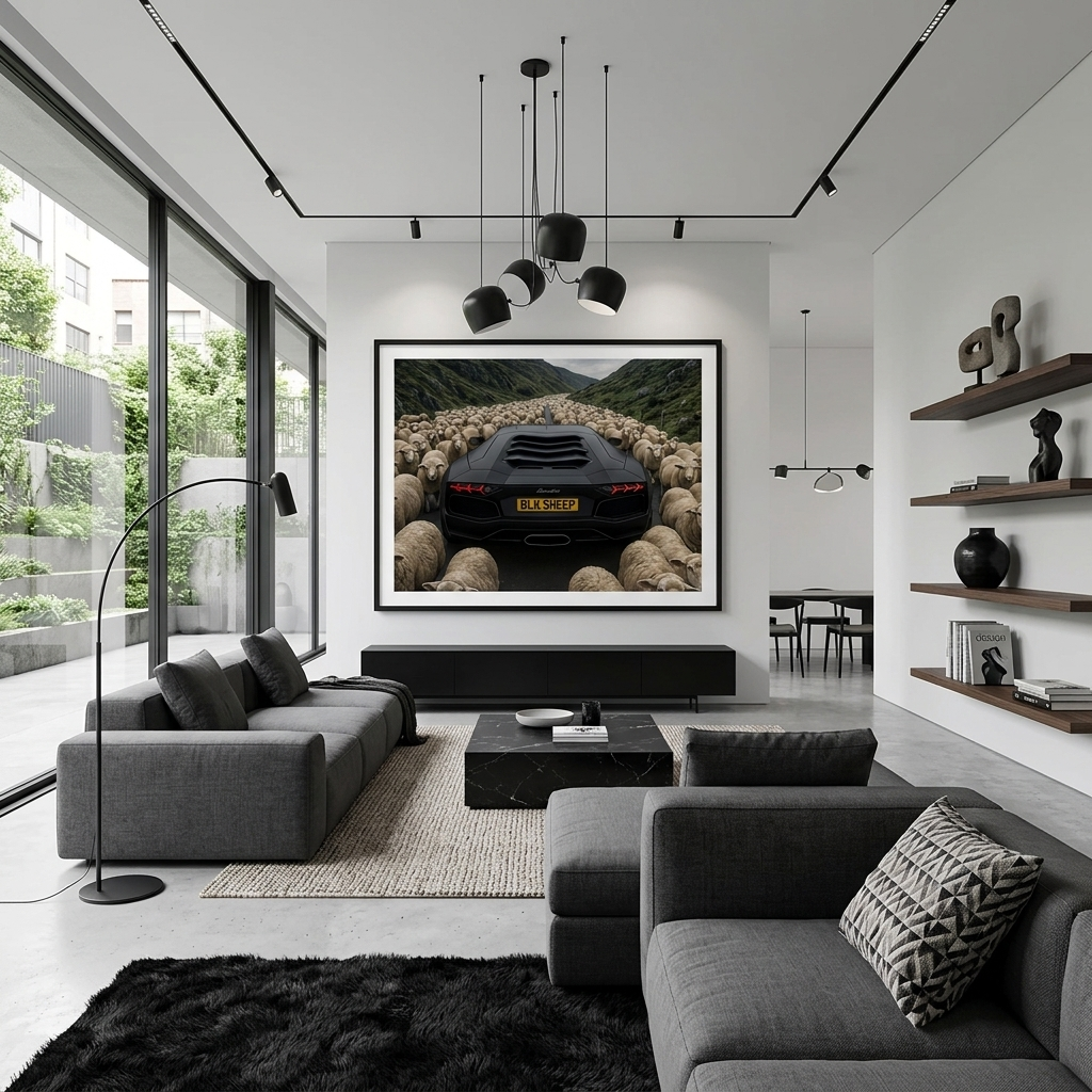 Black Sheep Lamborghini – Stand Out From the Crowd Canvas Wall Art