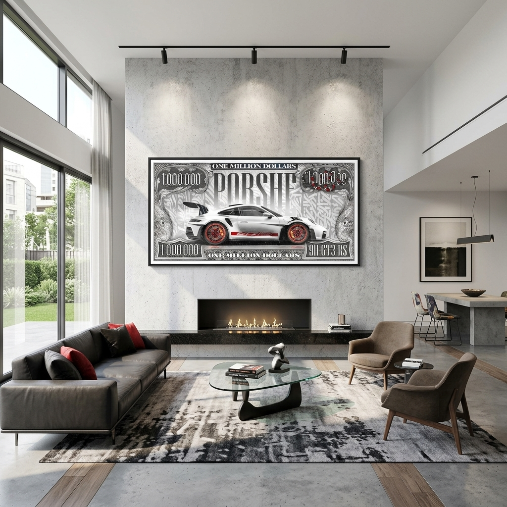 100 $ Pop-Art-Kunstdruck auf Leinwand