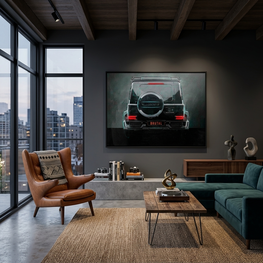 MERSEDES G63 BACKSIDE Canvas Wall Art