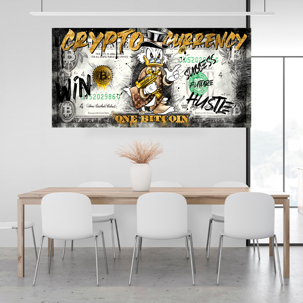 Luxury Money Art Canvas — Scrooge McDuck Crypto