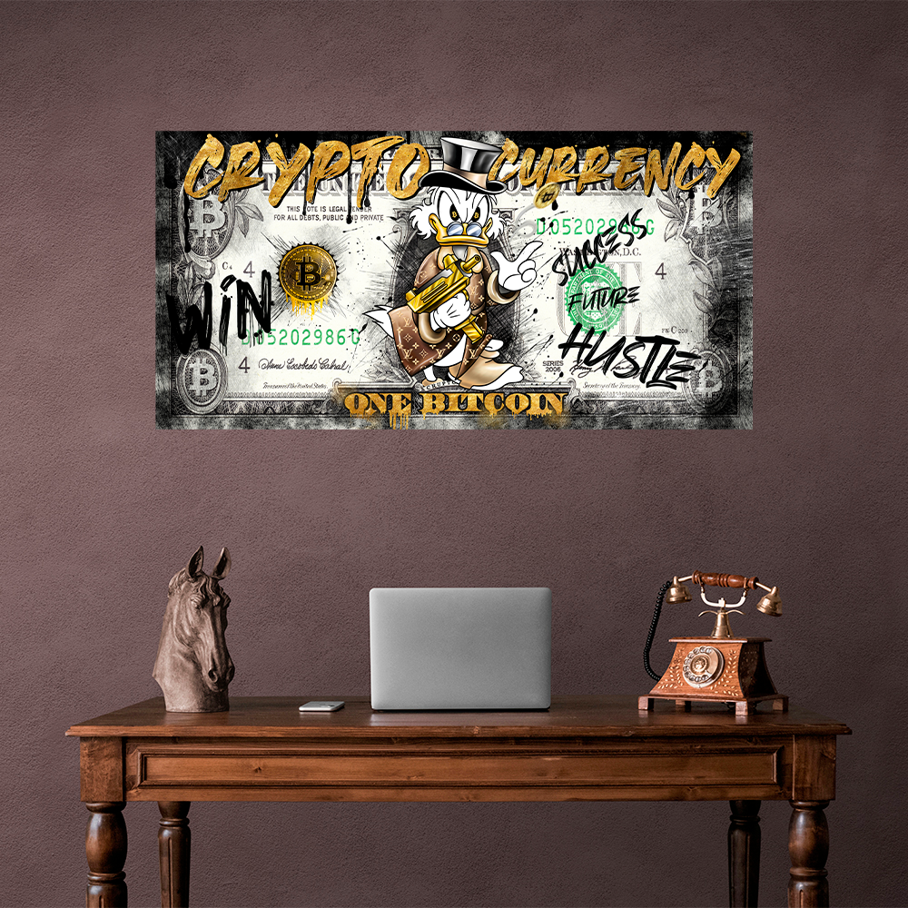 Luxury Money Art Canvas — Scrooge McDuck Crypto