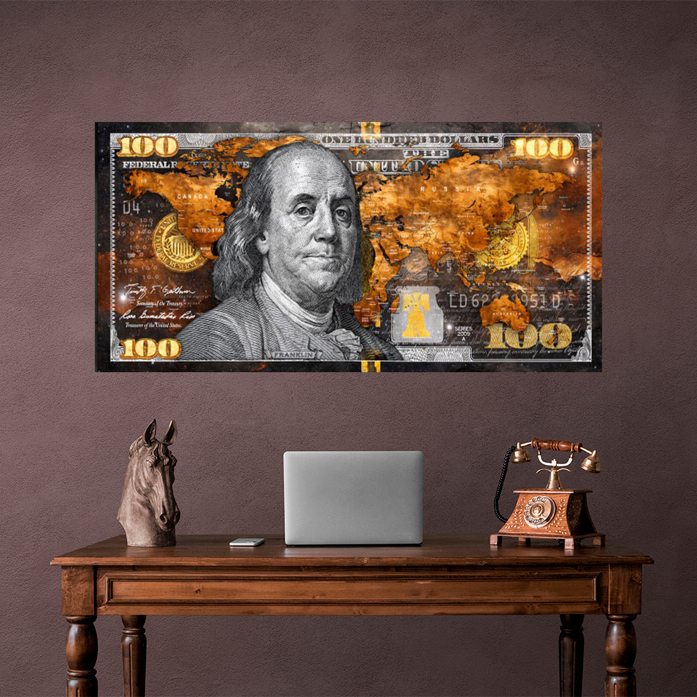 Benjamin Franklin - Dollar, MAP Poster